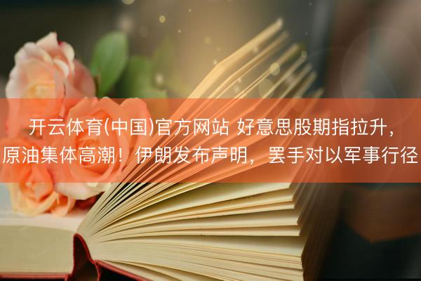开云体育(中国)官方网站 好意思股期指拉升,原油集体高潮!伊朗发布声明,罢手对以军事行径