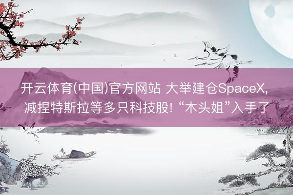 开云体育(中国)官方网站 大举建仓SpaceX， 减捏特斯拉等多只科技股! “木头姐”入手了